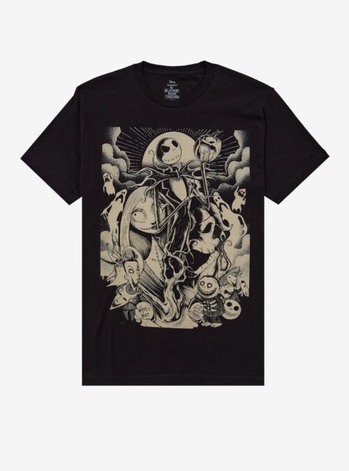 The Nightmare Before Christmas Tonal Group Poster T-Shirt