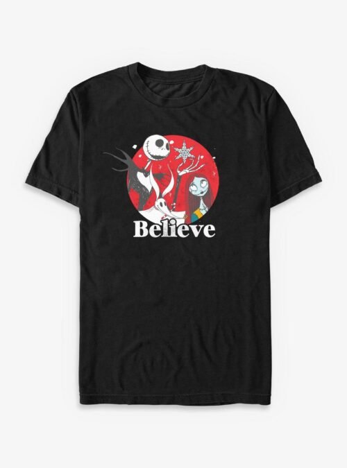 Disney The Nightmare Before Christmas Jack & Sally Believe - Black