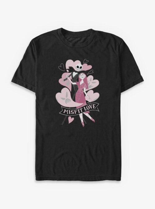 Disney The Nightmare Before Christmas Jack & Sally Misfit Love - Black