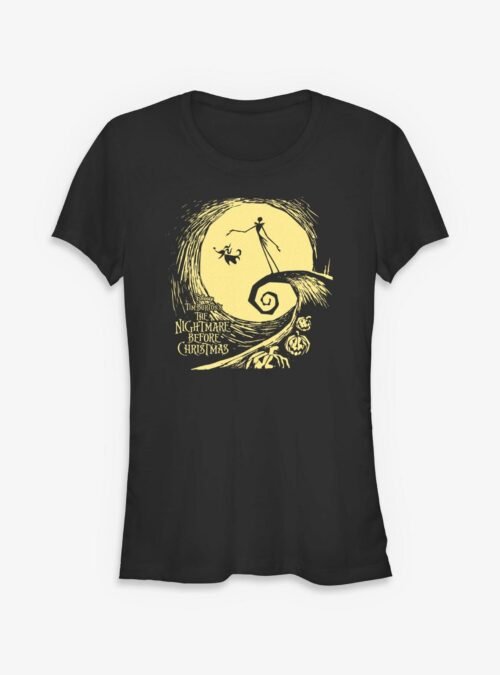 Disney The Nightmare Before Christmas Jack & Zero On Hill - Black